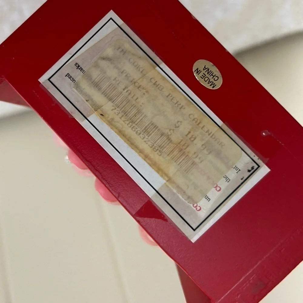 Vintage Coca-Cola Coke Perpetual Calendar Wooden block year round calendar